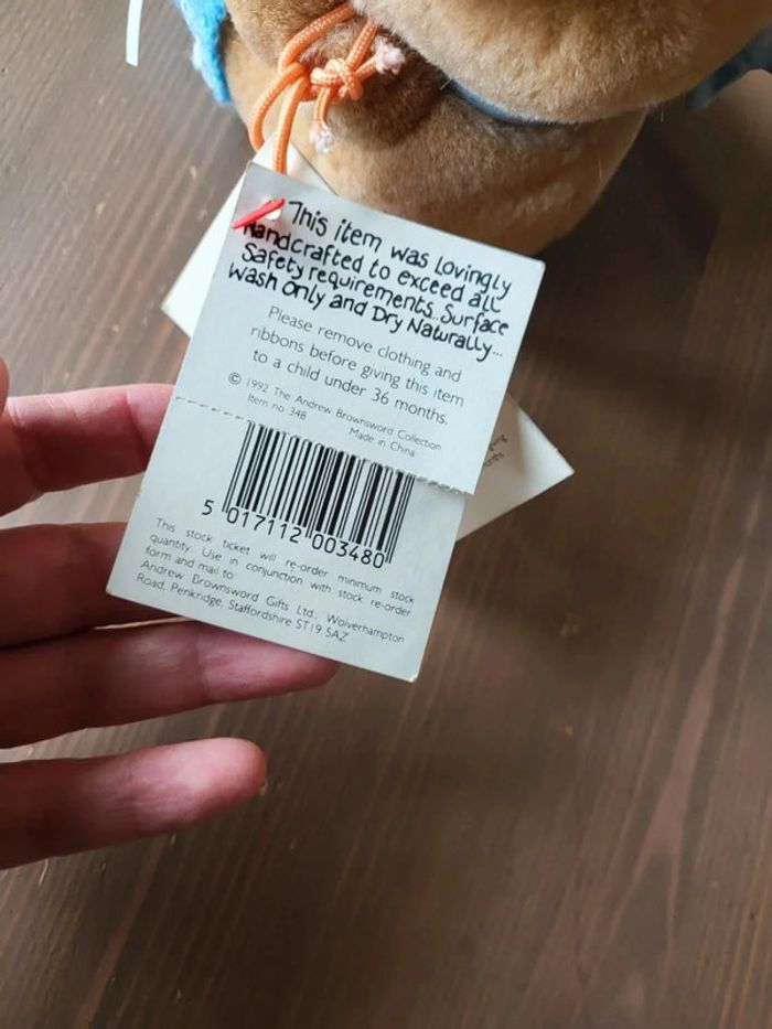 Idée cadeau 🎁 - Ours en peluche Andrew Brownsword NEUF - photo numéro 3