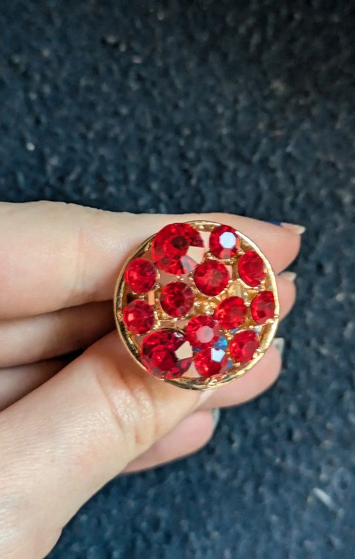 Bague fantaisie a strass - photo numéro 2