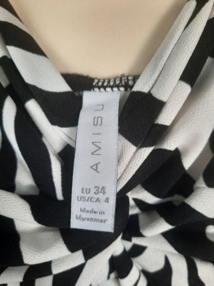 Combi-pantalon été noir et blanc Amisu 34 #lora11femme34 - photo numéro 3