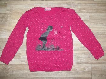 T-shirl ml blousé framboise petite fille NKY 10 ans/140 cm (Kiabi2)