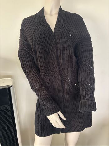 Superbe gilet cardigan noir avec poches See U Soon taille unique