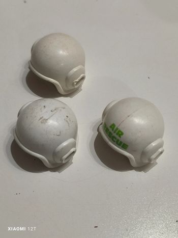 Playmobil lot 3 casques moto