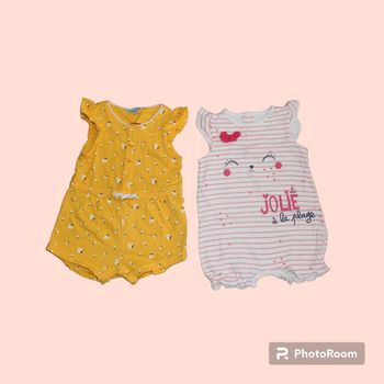 Lot de 2 combi-short taille 12 mois