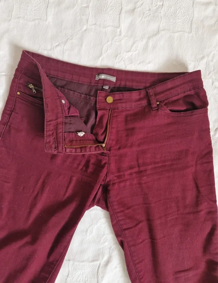 Pantalon bordeaux femme - photo numéro 5