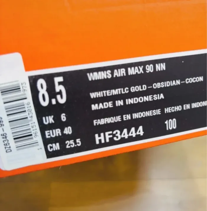 Nike Air Max 90 Olympic 2024 Gold White Taille 40 - photo numéro 7