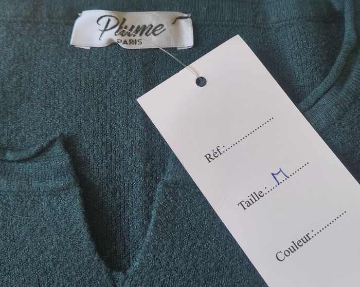 Robe Plume Paris – Vert profond – Taille M – Viscose & Cachemire - photo numéro 3