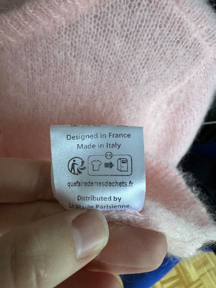 Cardigan mohair rose pretty wire - photo numéro 4