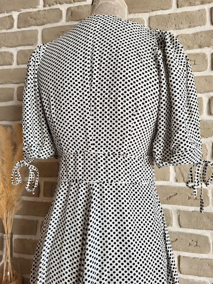Robe blanche à pois noir H&M neuve - photo numéro 9