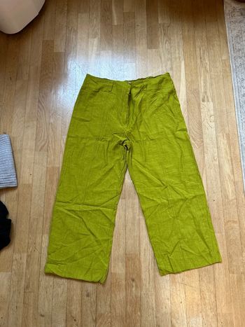 Pantalon Zara Vert T XL façon Organza