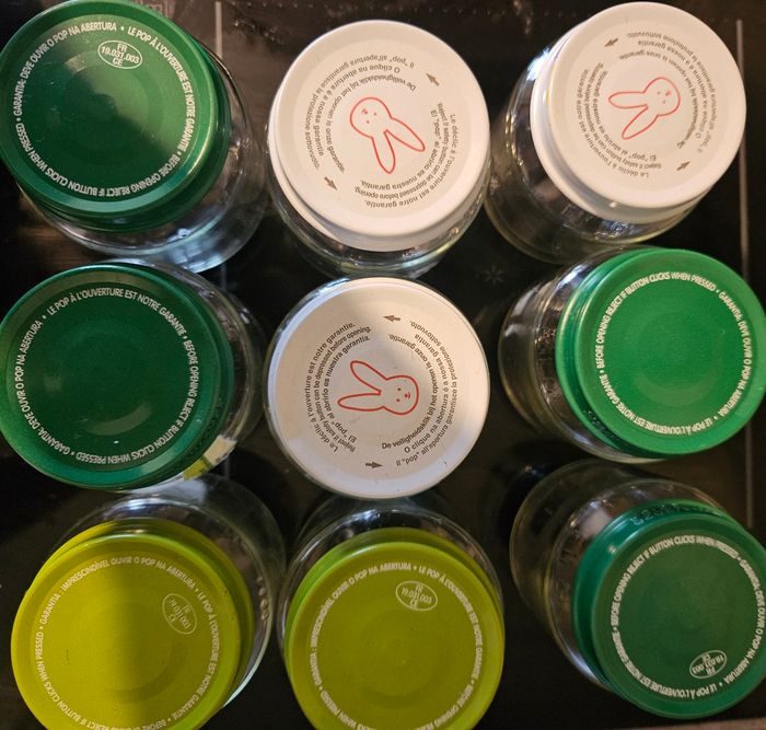 Petits pots en verre 130 grammes vides