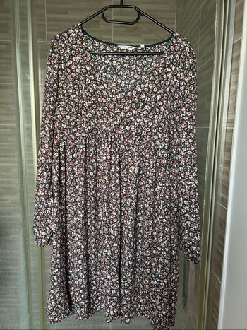 Robe verte motifs fleuris / liberty Naf Naf