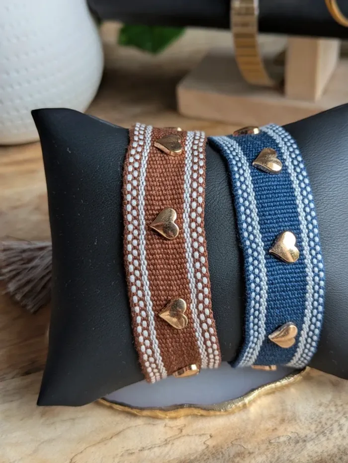 Bracelet tissé cœur tendance - photo numéro 2