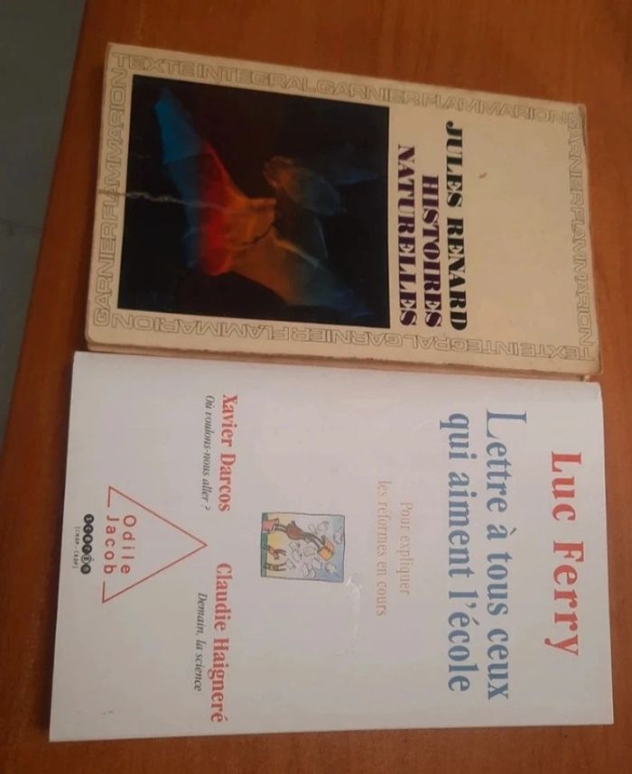 Lot 2 livres école éducation