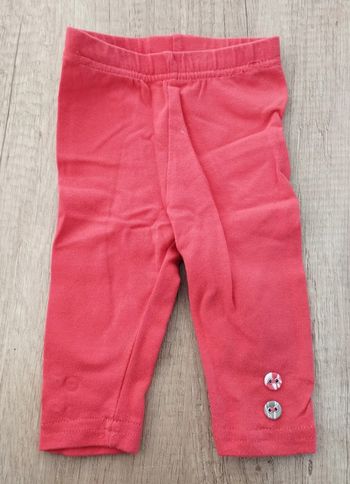 Legging fille rose corail foncé taille 3 mois