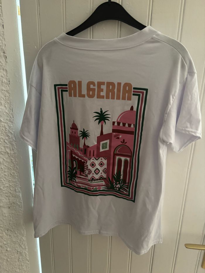 T shirt Algérie blanc