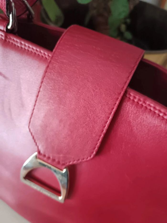 Sac Lancel cuir rouge vintage - photo numéro 6