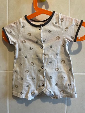 Combi d'été obaibi bébé garçon 1 mois 53 cm