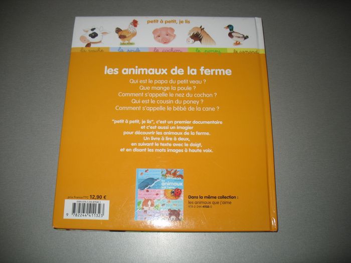 LIVRE : LES ANIMAUX DE LA FERME "ÉDITIONS LITO" - NEUF - n°19 - photo numéro 2