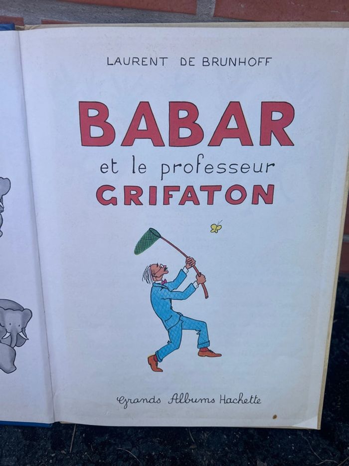 Ancien livre - Babar et le professeur grifaton- Laurent de brunhoff 1969 - photo numéro 2