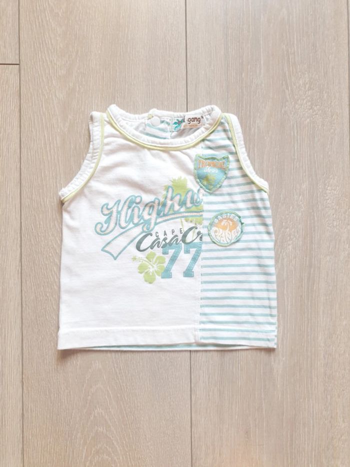 Maillot sans manche. Garçon 3 mois. Marque Mini gang