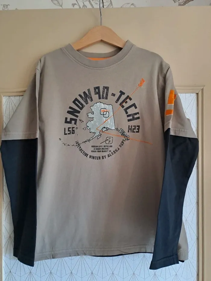 T-shirt garçon ML doux comme neuf okaïdi 10 ans