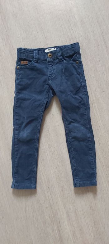 Pantalon cyrillus velours bleu marine