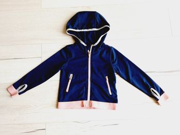 Vêtement bébé fille gilet sport à capuche marine et rose Vert Baudet 2 ans