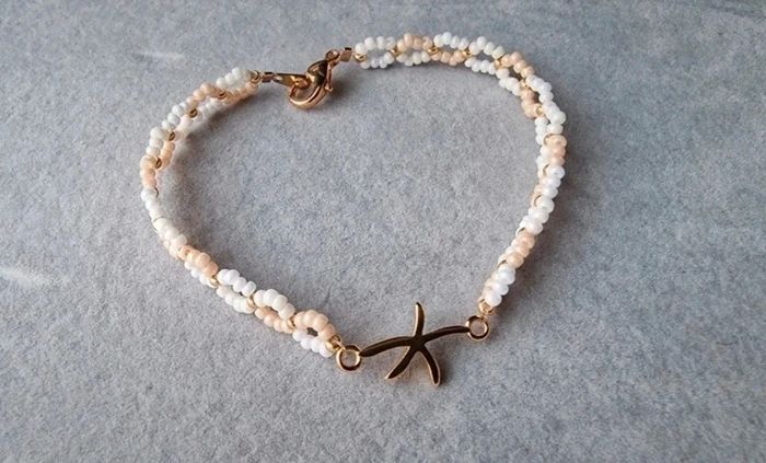 Bracelet thème vacances/été étoile de mer - photo numéro 3