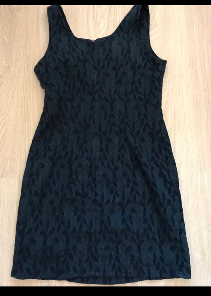 Robe d’été sans manches STK taille 44 marine à motif feuille - photo numéro 3