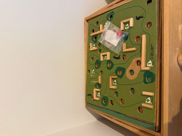 Labyrinthe à billes en bois vintage 1989 - PAViLiON CARDiNAL - photo numéro 3