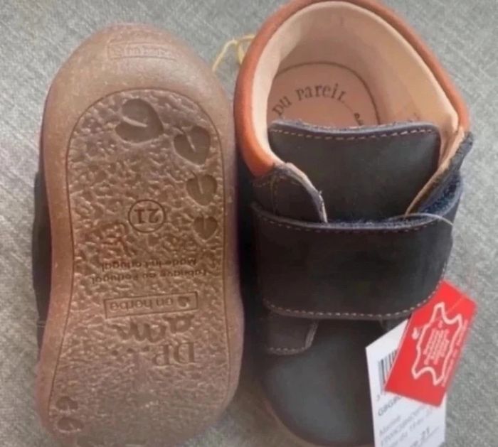 Chaussures à scratch bottines taille 21 Dpam du pareil au même neuves - photo numéro 4