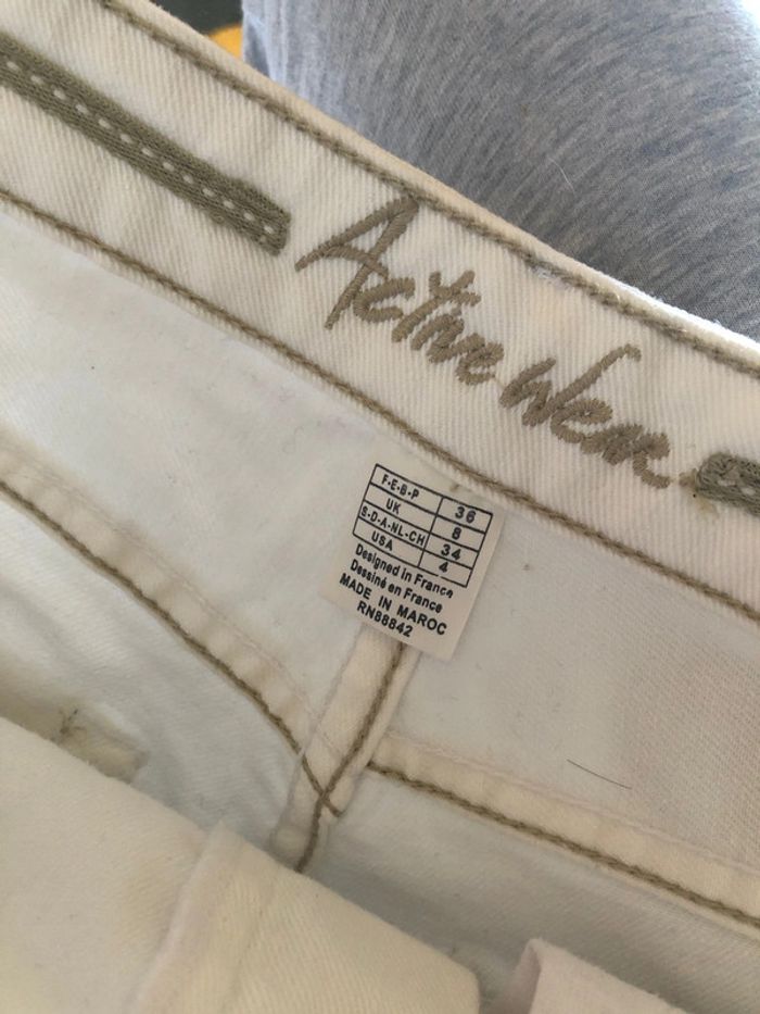 🦋Jean blanc coupe flare bootcut Y2k vintage années 2000 Active Wear white flared jean🌸 - photo numéro 9