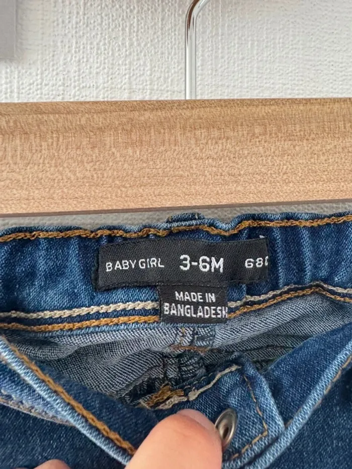 Jean bleu - taille 3/6 mois 68 cm 🌸 - photo numéro 2