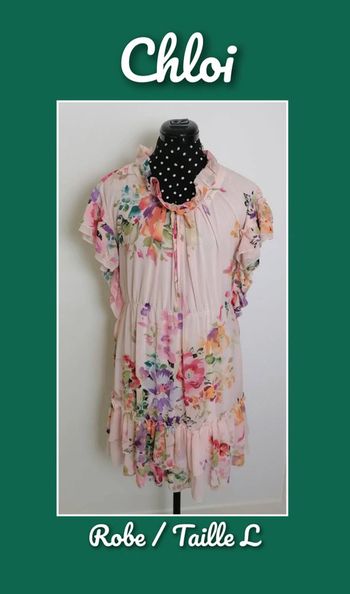 Robe à fleurs d'été à volants Taille L Chloi