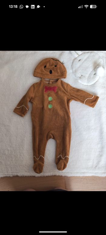 Pyjama déguisement p'tit biscuit noël 6M