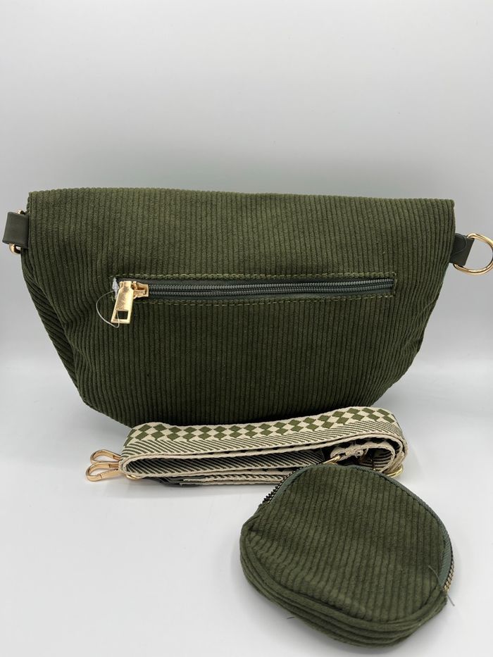 Sac banane bandoulière velours - photo numéro 3