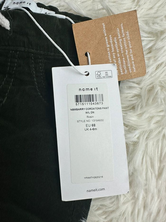 Pantalon velours vert foncé taille 4-6 mois name it - photo numéro 4