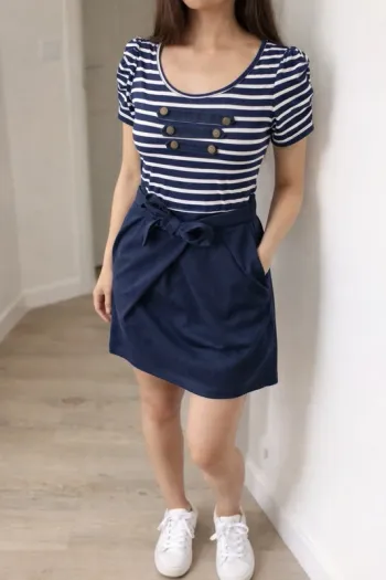 🌸 Robe femme style marin chic – Parfaite pour l’été - Taille 1 / xs