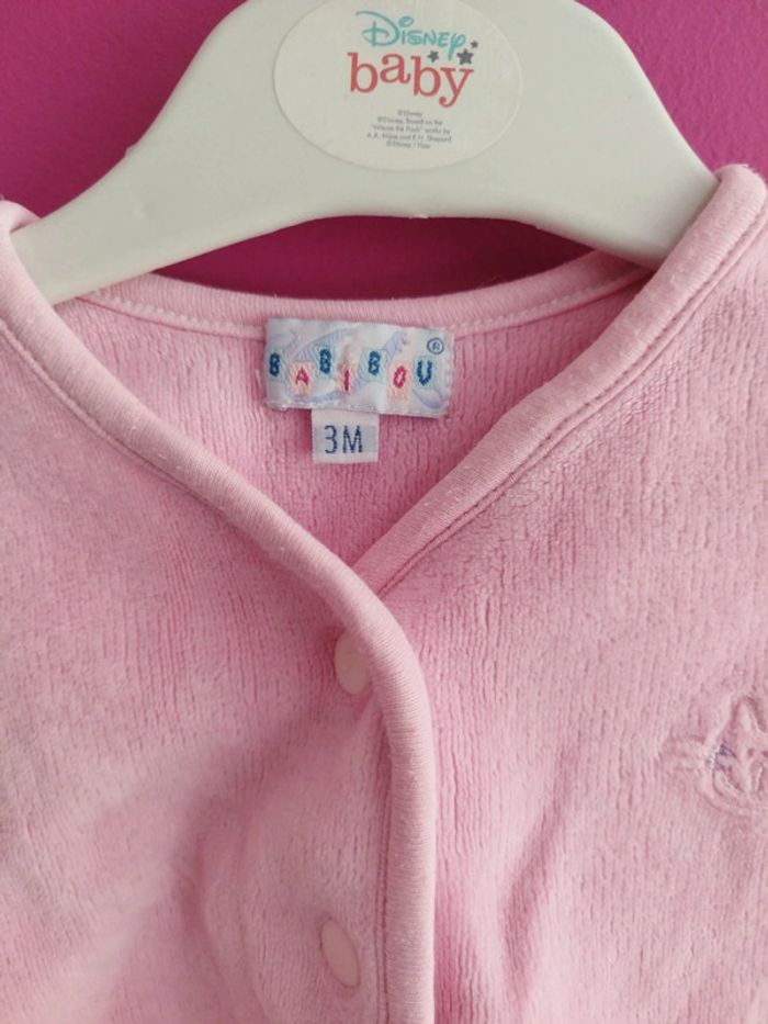 Gilet velours fille babibou taille 3 mois b7 - photo numéro 4