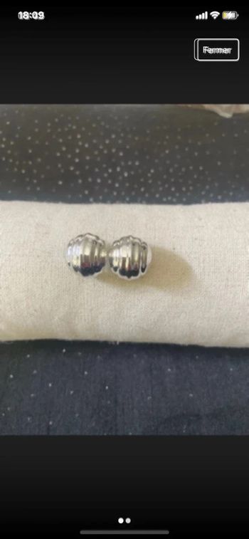 Boucles d'oreilles boules argentées