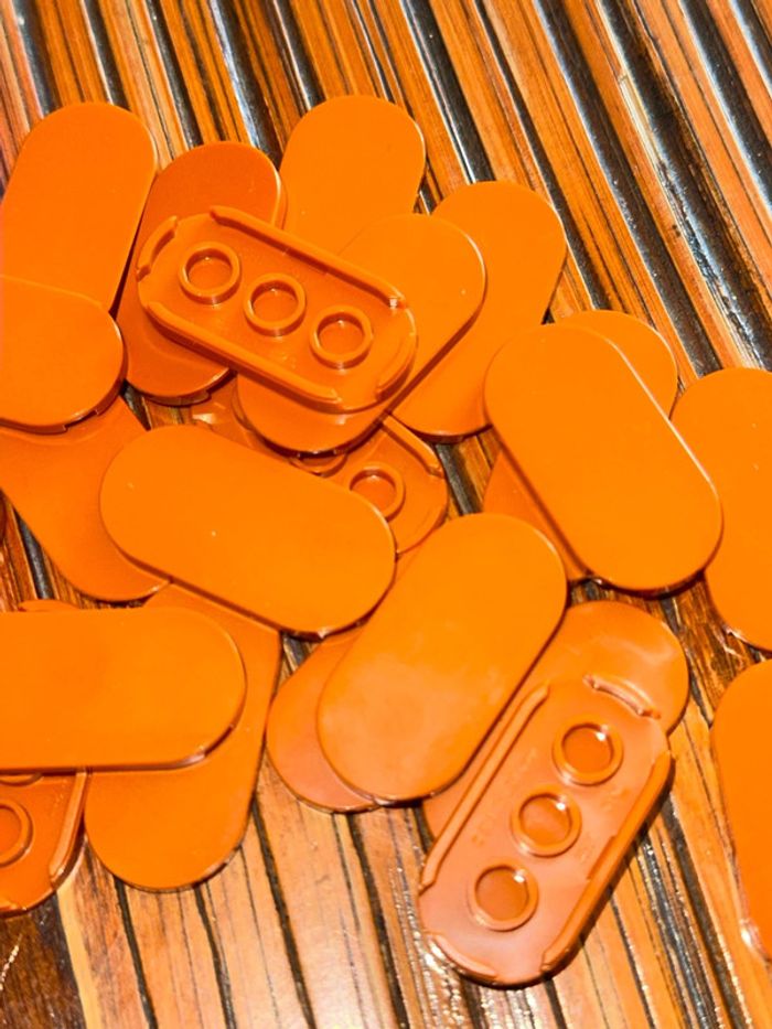 25 Tile Lego , Round 2 x 4 Oval ref 66857 Dark Orange - photo numéro 2