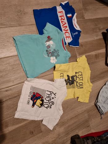 Lot de 4 t-shirt manches courtes 6 mois