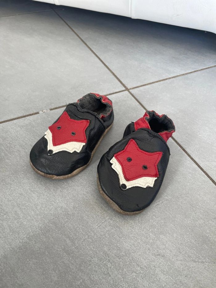 Slipper chaussons cuir