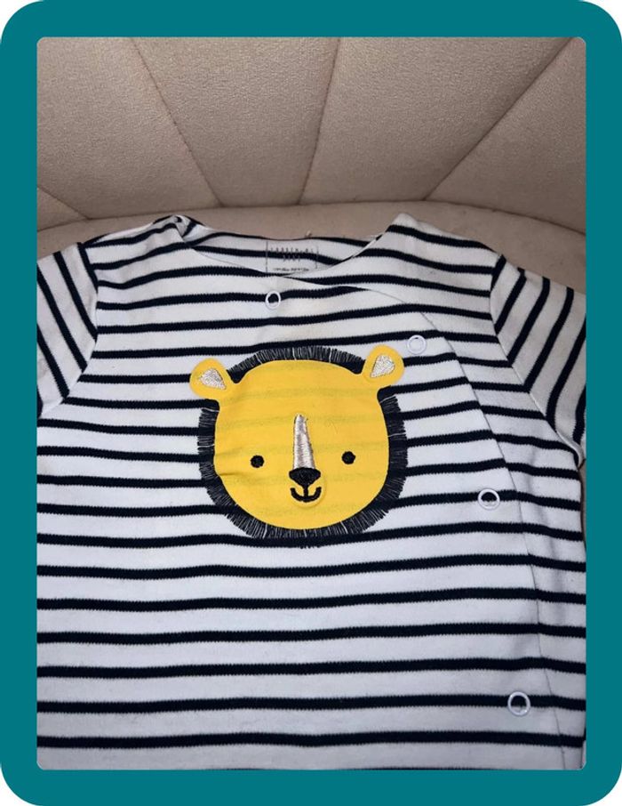 Pyjama rayé lion 6 mois - Carrement Beau - photo numéro 4