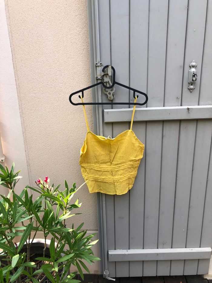 Débardeur crop top jaune