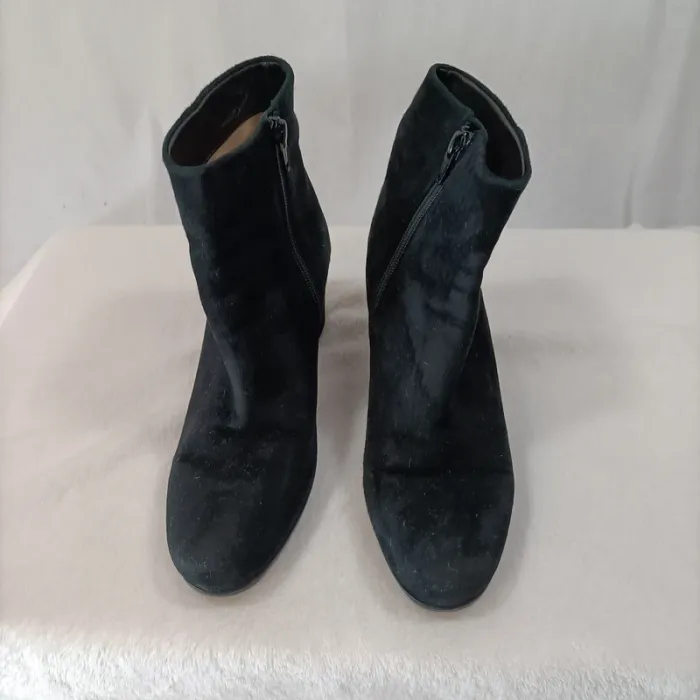Boots croûte de cuir Noir - Unisa - Taille 36 bottines femme noir, talon 6,5cm élégantes - photo numéro 2
