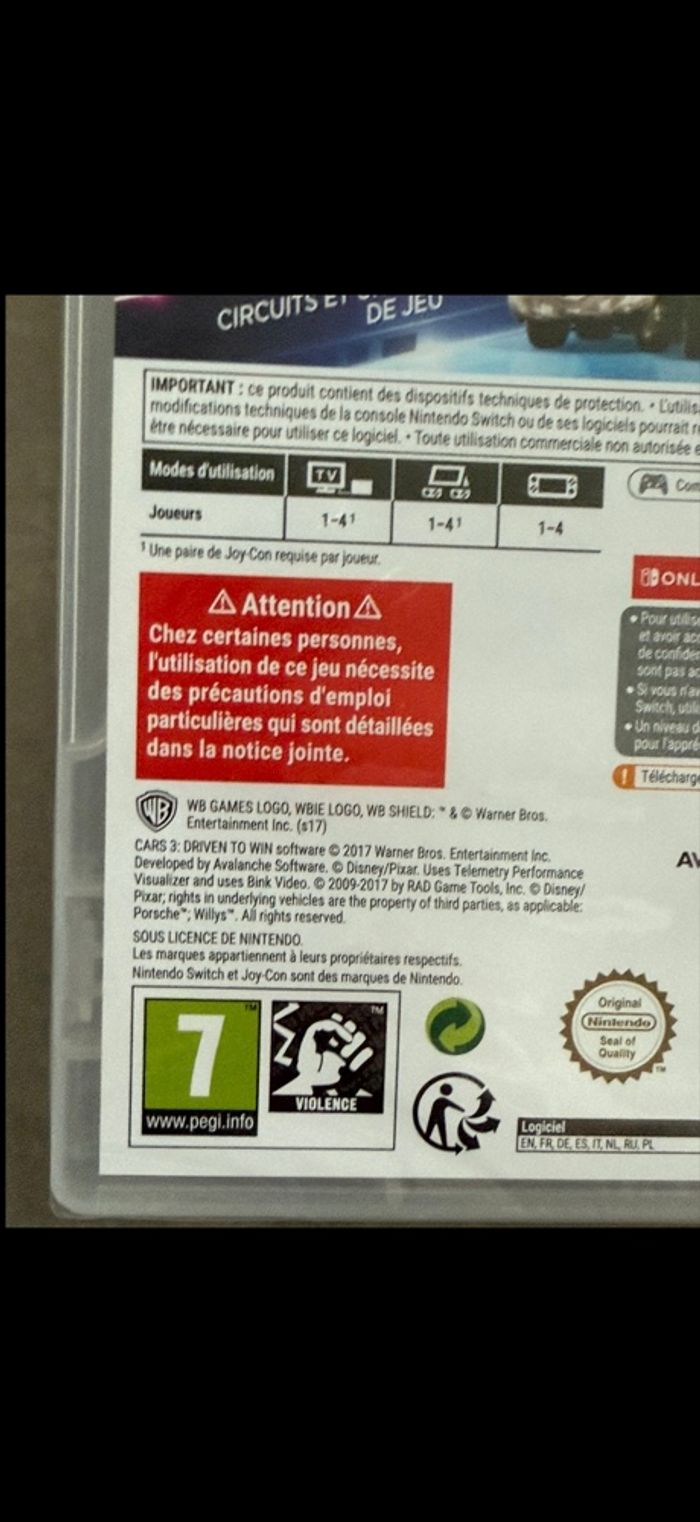 Jeu Switch Cars 3 Course vers la victoire - photo numéro 9