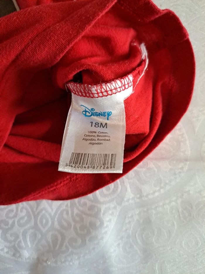 Tee-shirt rouge mickey 18mois disney - photo numéro 4