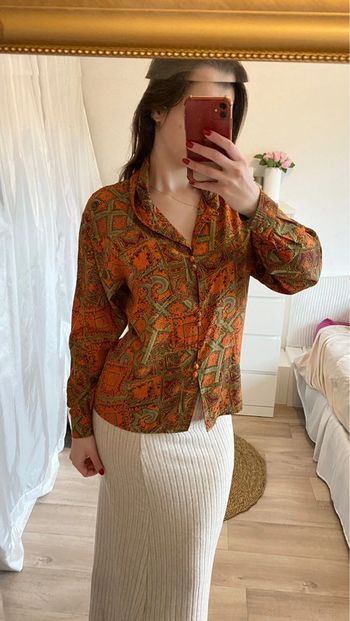Chemise ample vintage à motifs