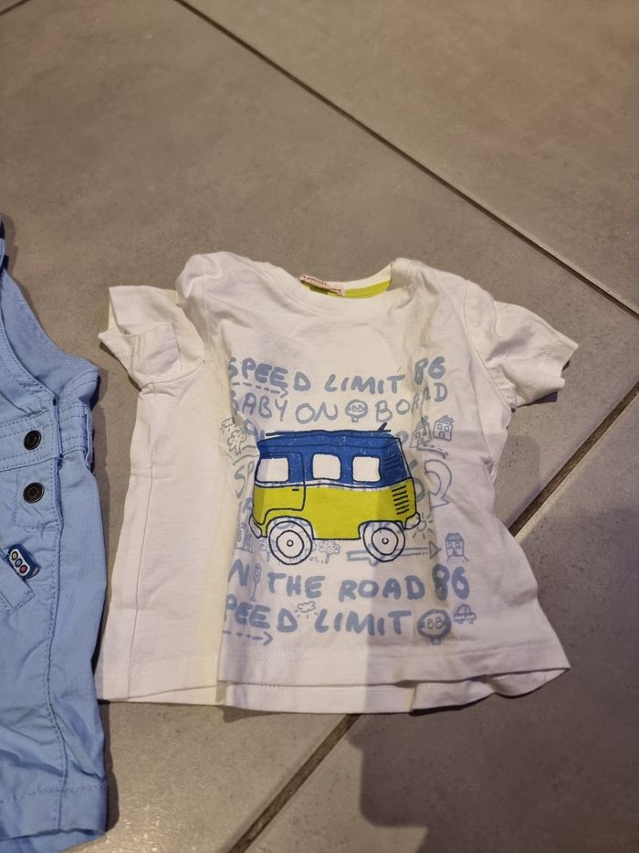 Salopette short et Tee-shirt - photo numéro 3